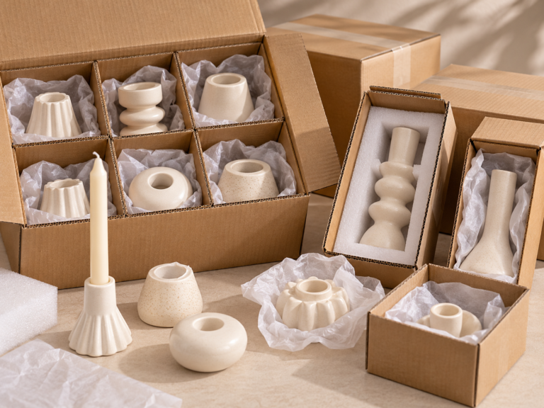 Protective packaging options for wholesale ceramic candle holders