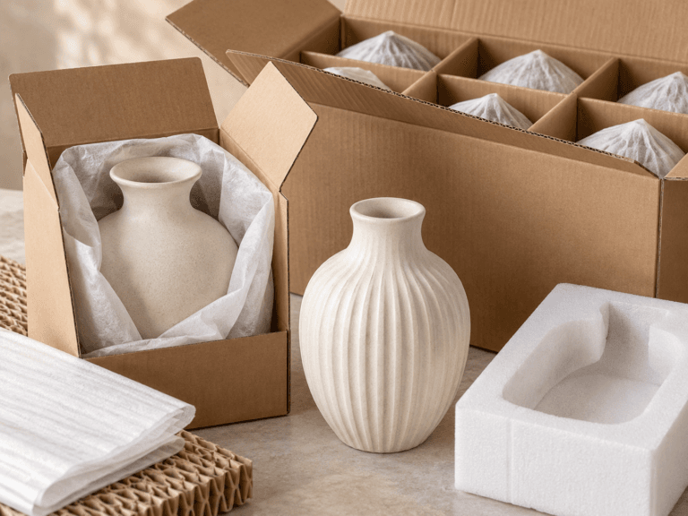 Protective packaging options for wholesale ceramic vases